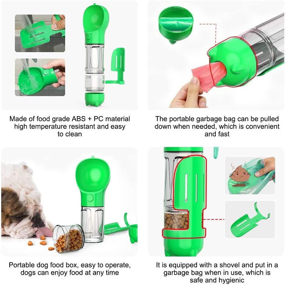 Portable Dog Water Bottle - Leak-Proof Pet Travel Bottle with Bowl