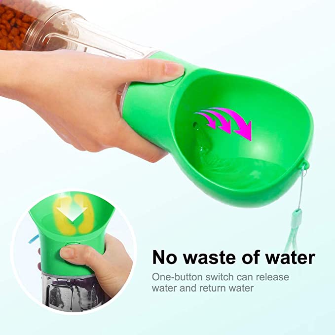 Portable Dog Water Bottle - Leak-Proof Pet Travel Bottle with Bowl