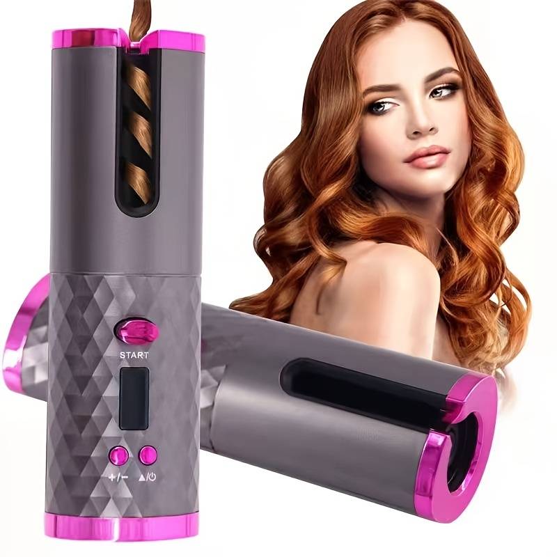 Portable Cordless Hair Curler - USB Rechargeable Curling Iron