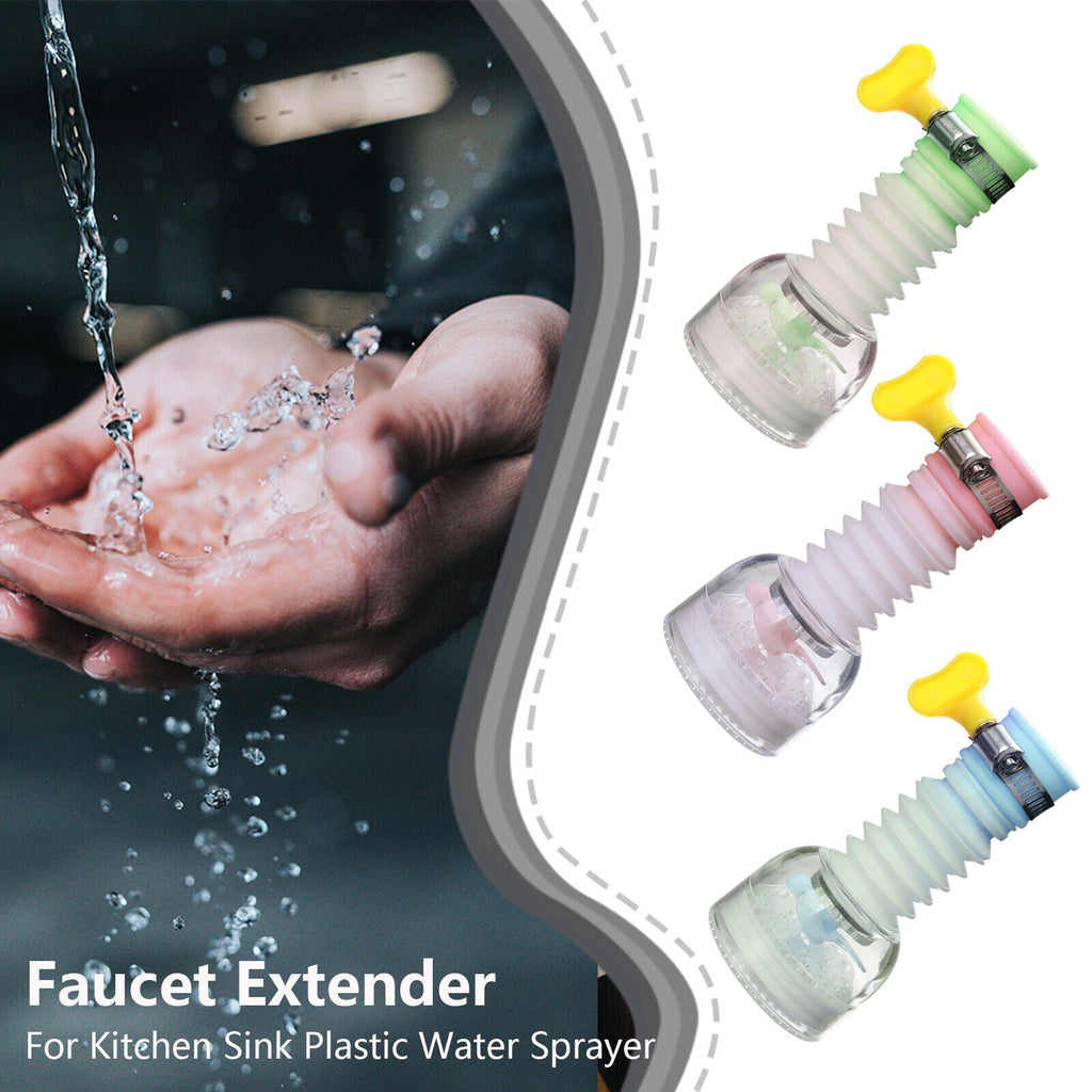360° Rotating Kitchen Sink Faucet Extender - Flexible Splash Filter